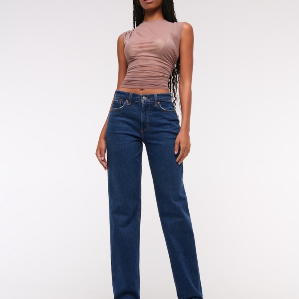 Abercrombie & Fitch Blue Straight Leg Jeans